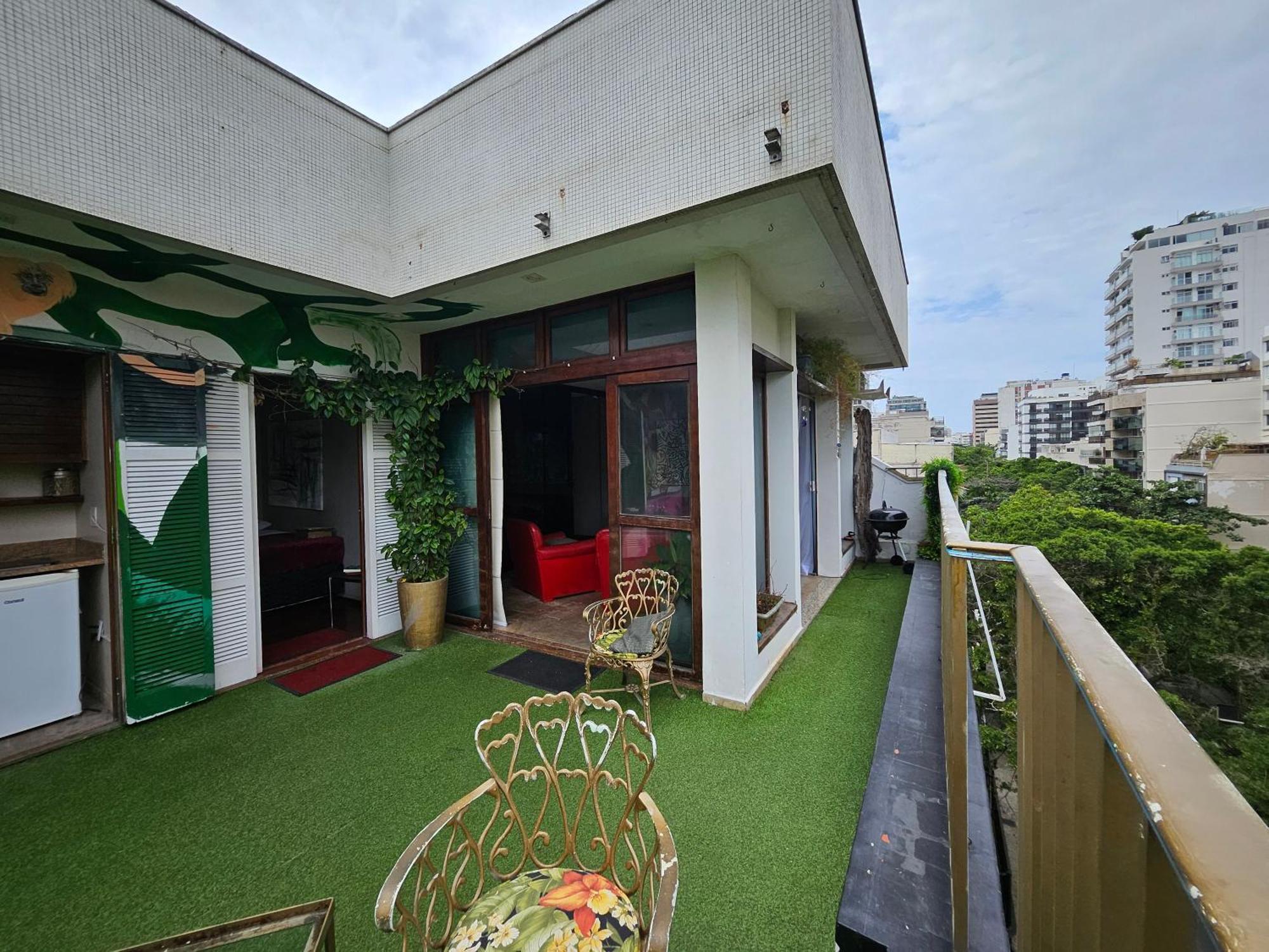 charmosa cobertura em Ipanema na quadra da praia de quarto, sala, terraço e sauna Rio de Janeiro Extérieur photo